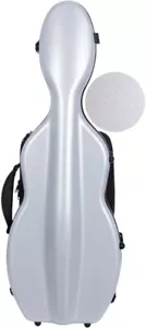 DE Violinkoffer Geigenkasten Glasfaser UltraLight 4/4 M-case Silbern Special - Bild 1 von 12