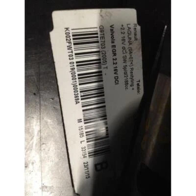 EGR VALVE FOR RENAULT LAGUNA (04-07) RESTYLING 2.2 16V DCI SW 5P/D/2188CC. 2004 Foto 1 de 4