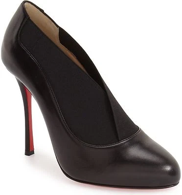 NIB Christian Louboutin Toot Couverte Bootie Pump Shoe Black Leather 36 - 5.5 US - Image 1 of 4