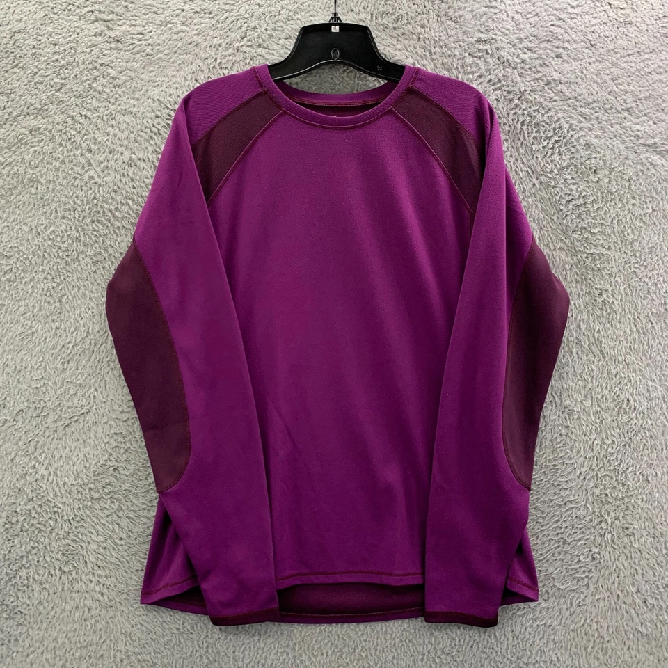 LL BEAN Shirt Womens Large Top Tee Midweight Activewear Purple - Image 1 of 4