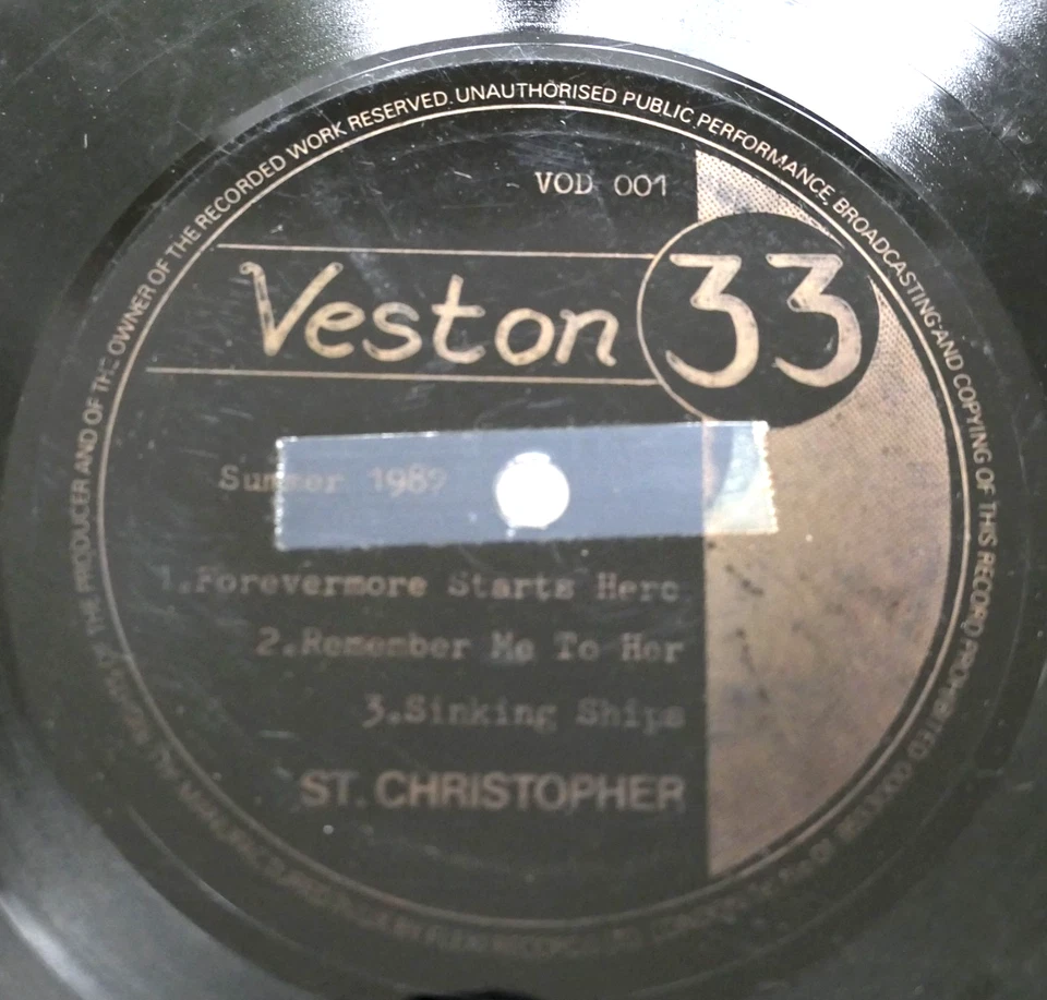 St. Christopher – Forevermore Starts Here 7" Flexi-Disc Veston VOD 001 - Bild 1 von 4