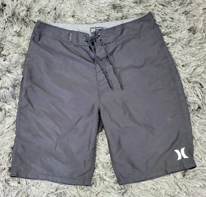 Hurley Boardshorts Herren 29 x 8 schwarz Polyester Surf Badehose Kordelzug Logo - Bild 1 von 18