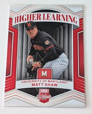 2023 Panini Elite Extra Edition Higher Learning #HL-9 Matt Shaw Chicago Cubs  - Image 1 of 2