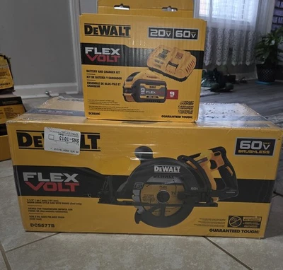 Sierra circular inalámbrica DEWALT DCS577B/DCB609C FLEXVOLT 60V MAX 7-1/4 pulgadas  Foto 1 de 2