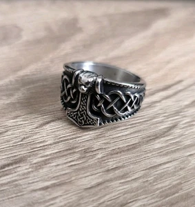Thors Hammer Ring aus Edelstahl - Bild 1 von 3
