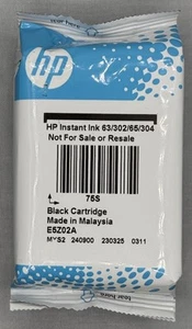 HP Instant Ink Black 63/302 NEW Sealed No Box - Picture 1 of 1