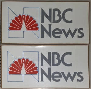 Vintage NBC News Decals Sticker Lot of 2 UNUSED - Picture 1 of 3