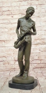 Jazz Saxophonist Bronze Sculpture – Williams Signed Music Lover Statue Artwork - Picture 1 of 10