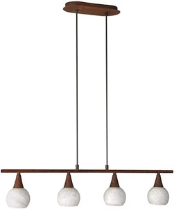 Pendelleuchte Energiespar Spotpendel Braun Dekorglas - Imagen 1 de 1