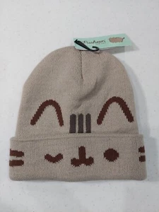 New Pusheen The Cat Culturefly Gray Beanie Hat (One Size) NWT Kitty Hat Cap - Picture 1 of 7