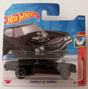 CHEVELLE SS EXPRESS Black Hot Wheels2022 Muscle Mania 8/10 HCV18-R521 Mattel New - Imagen 1 de 4