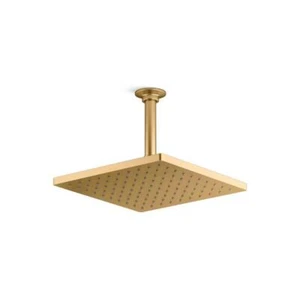 Cabezal de Ducha KOHLER 10" 2.5 GPM Montaje en Pared Fijo Vibrante Cepillado Moderno Latón - Imagen 1 de 2