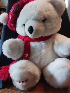 K-Mart Vintage 1996 Plush Christmas Bear 10th Anniversary Limited Edition Kmart - Picture 1 of 14