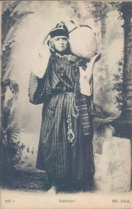 ALGERIA Bedouin woman carrying water 1910s PC - Picture 1 of 2