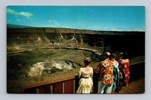 Postal Halemaumau Firepit Volcán Kilauea Parque Nacional de Hawái c.1962 - Imagen 1 de 2