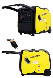 Portable Power Inverter Generator 4 Stroke 4500w Electric Start 212CC w/ Wheel - Picture 1 of 12