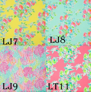 4-Piece Set of Lee Jofa for Lilly Pulitzer 9"x9" Fabric Squares! - Picture 1 of 1