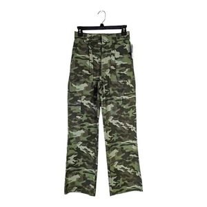 Eddie Bauer Cargo Bundfaltenhose Damen XS grün Woodland Camouflage leicht neu - Bild 1 von 5