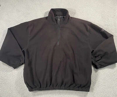 Ashworth Mens Large Half Zip Fleece Pullover Jacket Blk Half Moon Bay Golf Links - Image 1 of 4