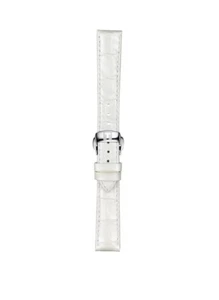TISSOT OFFICIAL WHITE LEATHER WATCH STRAP 16 MM T852.036.795 - Picture 1 of 3