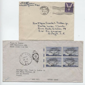 Cubiertas de superficie y correo aéreo 1944 y 1945 a Brasil [y4417] - Imagen 1 de 3