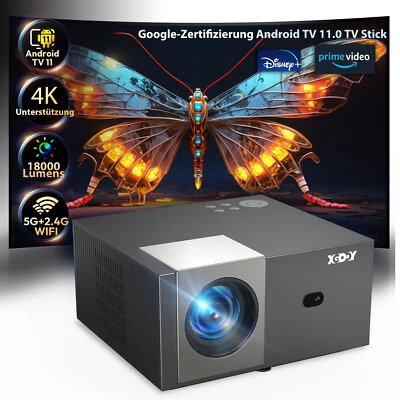 XGODY X1 Projektor WiFi 12000Lms 1080P 4K Android TV Bluetooth Heimkino Beamer - Bild 1 von 4