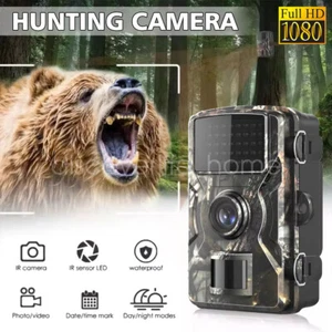 Wildlife Trail Camera 1080P Game Night Vision Outdoor Hunting Cam Support 128GB - Picture 1 of 16