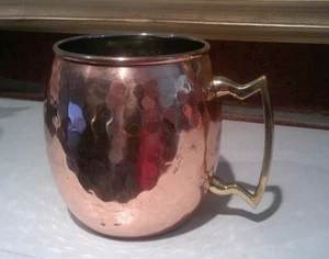 ODI Barrel Shaped Hammered Copper Mug 16 oz Moscow Mule - Picture 1 of 17