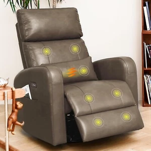 FlexiSpot Swivel Electric Power Recliner Chair Sofa Nursery Rocker USB Charge - Picture 1 of 30