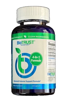 BioTRUST Inmunidad Eterna 4 en 1 Fórmula Apoyo Inmunológico Avanzado Zinc 60 Cap Foto 1 de 3
