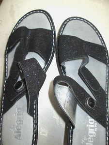 NEW Alegria LOTI Glam Sandals Sz 40/9 Glitterati Lot # 699 Black Speckled - Picture 1 of 6