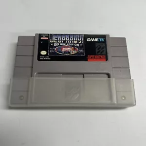 Jeopardy Deluxe Edition (Super Nintendo Entertainment System, 1993) SNES - Picture 1 of 3
