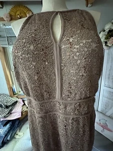 R&M Richard’s Sequin Formal Dress 22W New 🏷️ Mocha Deep Taupe - Picture 1 of 10