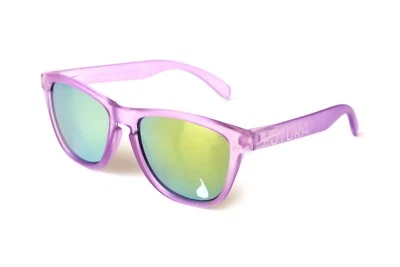 Gafas de sol Futura monturas moradas, lentes espejadas doradas - pieles de rana, Goodr, licuadoras Foto 1 de 3