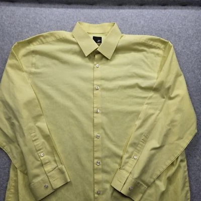 J. Ferrar Hombre XL Amarillo Abotonado Mangas Largas Foto 1 de 4