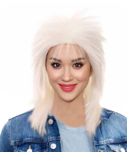 80's Mullet Women's Rocker Style Wigs | Retro Wigs Multiple Color, HW-936 - Picture 1 of 276