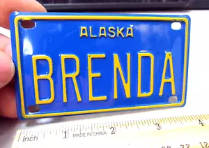 Novedad Bicicleta de Metal ALASKA, Años 80 Azul y Oro en relieve, BRENDA - Imagen 1 de 2