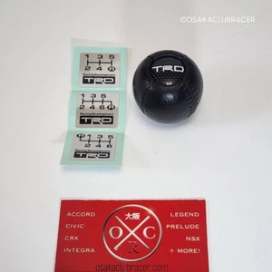Juego de calcomanías de cuero carbono 12x1,25 genuino OEM Toyota TRD perilla de cambio y placa de cambio - Imagen 1 de 12