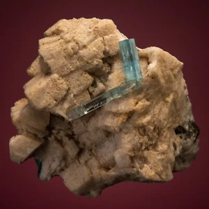 Beryl var Aguamarina en Microcline Mt Antero, Condado de Chaffee, Colorado 2299-042 - Imagen 1 de 6