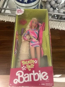 25th Anniversary Totally Hair Barbie (2016) Never Removed From Box DWF49 - Picture 1 of 2
