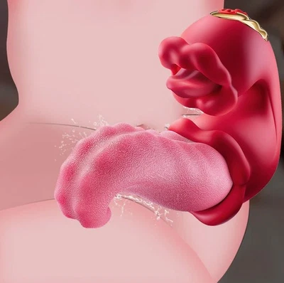 Waterproof-Clit-Licking-Vibrator-Tongue-Sucking-Nipple-licker-woman-Massager - Image 1 of 4