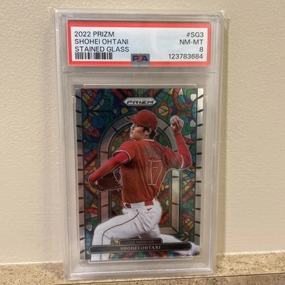 2022 Panini Prizm Vitral Prata Prizm Shohei Ohtani #SG-3 PSA 8  - Imagem 1 de 4