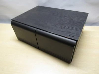 Caja de almacenamiento de cinta de casete VHS de colección con 2 cajones para 16 cajones imitación madera negra Foto 1 de 4