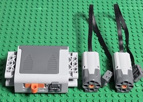 Lot LEGO Power Functions 2 M Motor AA Battery Box 8881 Technic * TESTED* 