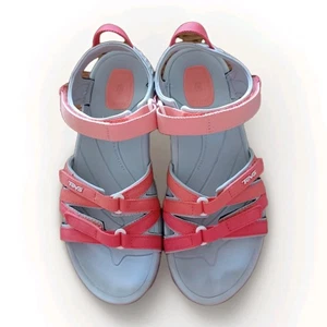 Teva Tirra Damen-Sandalen 8 voll verstellbar orange grau Schuhpolster bequem gebraucht, in einwandfreiem Zustand - Bild 1 von 16