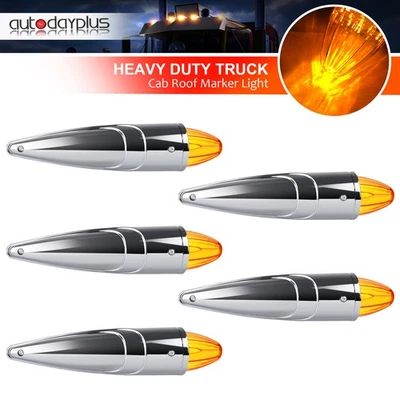 5pcs 17  Amber Semi Cab Marker Clearance Light for Peterbilt universal New - Image 1 of 4