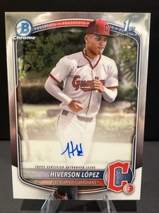 2025 Bowman Chrome Prospects #CPA-HL Hiverson López 1st Auto Guardians - Picture 1 of 2