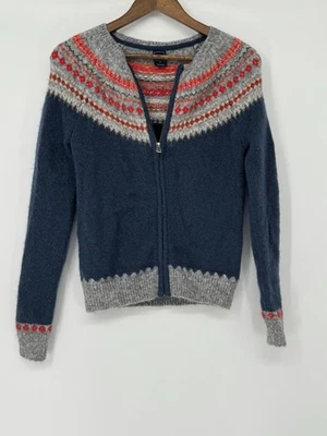 Suéter Gap Cremallera Completa Fair Isle XS Mezcla de Lana Mohair Acogedor Invierno Fiesta Vacaciones Foto 1 de 4