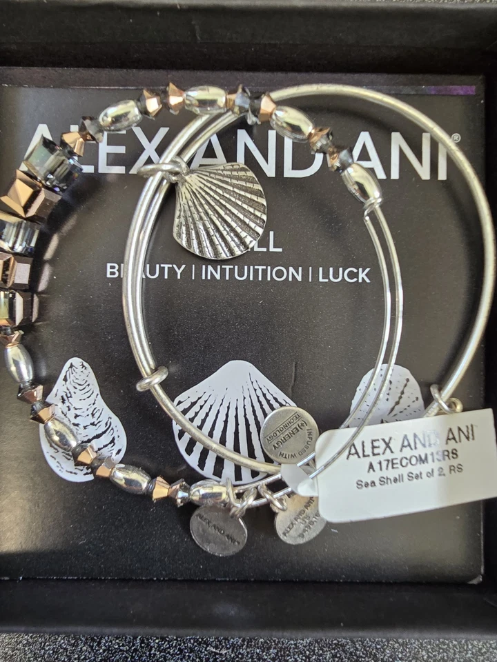 Браслет-амулет Alex And Ani серебристый корпус и камень регулируемый браслет 7 дюймов - Изображение 1 из 1
