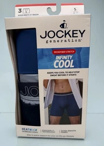 Jockey Underwear 3-Pair Mens Boxer Briefs Microfiber Cool Sz S Small 28-30” - Picture 1 of 4